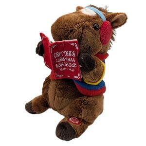 Vintage TL Toys Animated Plush Christmas Singing Horse Moving Works Critters